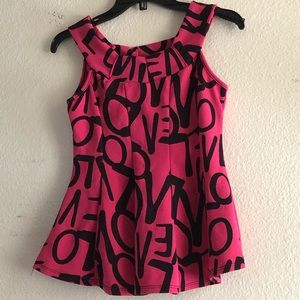 Pink love top